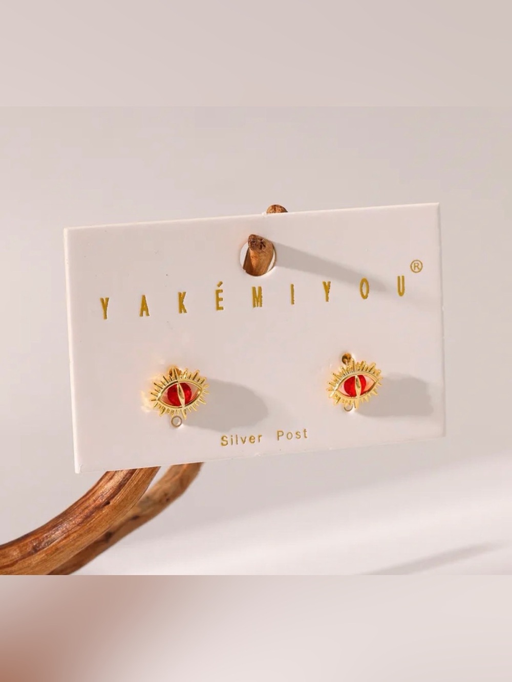 14K Gold Eye Of Sauron Gemstone Lord Of The Rings Inspired Stud Earrings Set